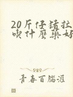 20斤仔猪拉稀吃什么药好呢