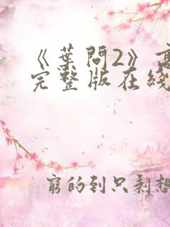 《叶问2》高清完整版在线观看