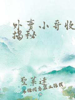 外卖小哥收入大揭秘