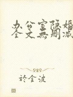 办公室隐婚轻黯全文无删减