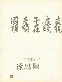 国产午夜爽爽爽视频在线观看