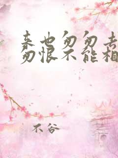 来也匆匆去也匆匆恨不能相逢歌名