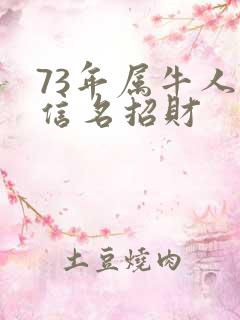 73年属牛人微信名招财