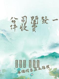 公司开发一个软件收费