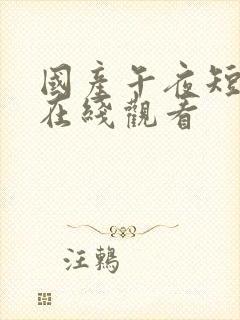 国产午夜短视频在线观看