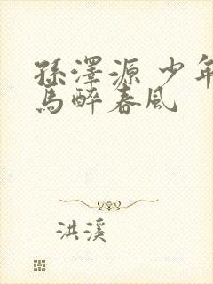 孙泽源 少年白马醉春风