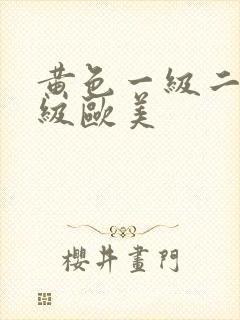 黄色一级二级三级欧美