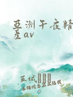 亚洲午夜精品国产av