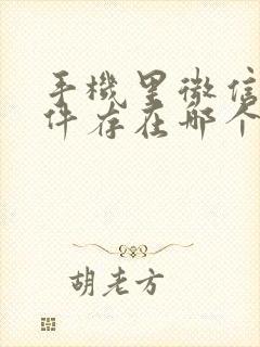 手机里微信的文件存在哪个文件夹