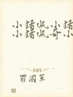 小猪佩小猪佩奇小猪佩奇小猪佩奇