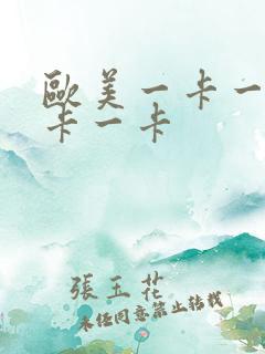 欧美一卡一卡一卡一卡