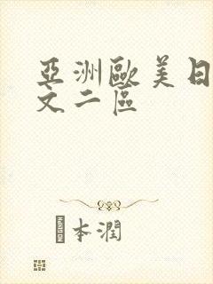 亚洲欧美日韩中文二区