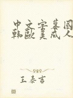 中文字幕国产日韩欧美成人