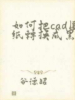 如何把cad图纸转换成黑白pdf
