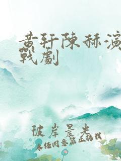 黄轩陈赫演的谍战剧