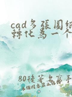 cad多张图纸转化为一个pdf文件