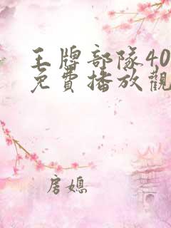 王牌部队40集免费播放观看