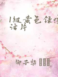 1级黄色录像生活片