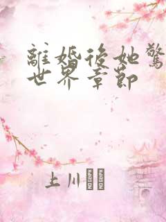 离婚后她惊艳了世界章节