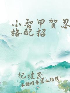 小智甲贺忍蛙性格配招