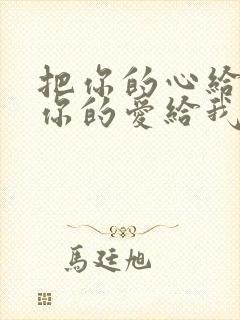 把你的心给我把你的爱给我什么歌