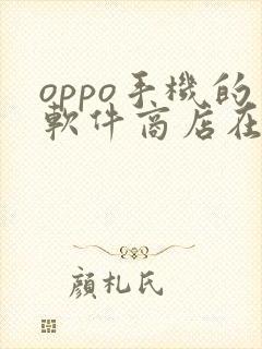 oppo手机的软件商店在哪