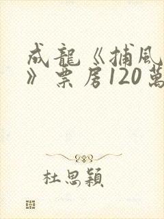 成龙《捕风追影》票房120万
