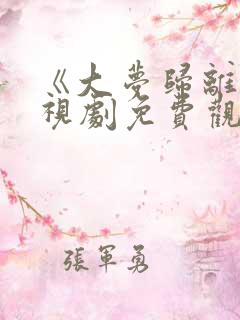 《大梦归离》电视剧免费观看全集高清