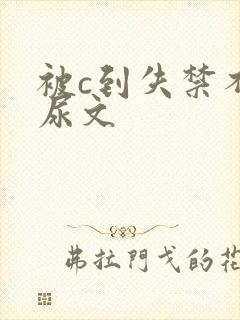 被c到失禁不给尿文