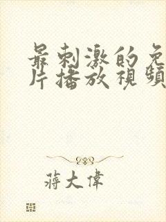 最刺激的免费毛片播放视频