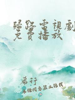 归路电视剧全集免费播放