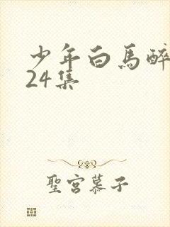 少年白马醉春风24集