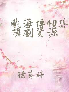 藏海传40集电视剧资源