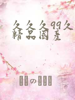 久久久99久久精品国产