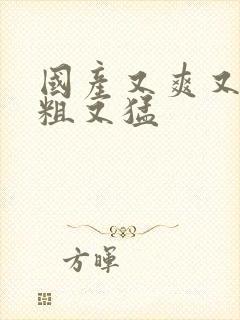 国产又爽又黄又粗又猛