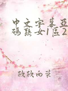 中文字幕亚洲乱码熟女1区2区