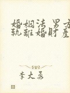 婚姻法 男方出轨离婚财产分割