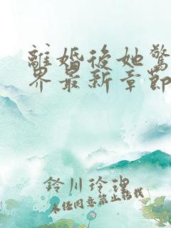 离婚后她惊艳世界最新章节