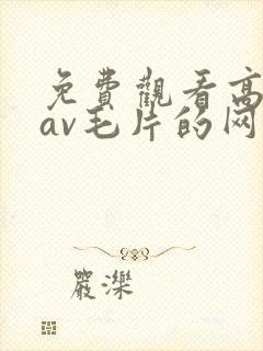 免费观看高清的av毛片的网站