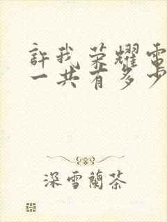 许我荣耀电视剧一共有多少集