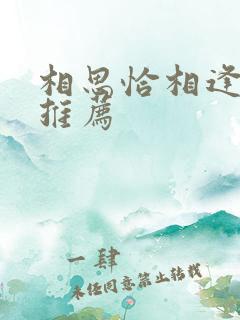 相思恰相逢好剧推荐