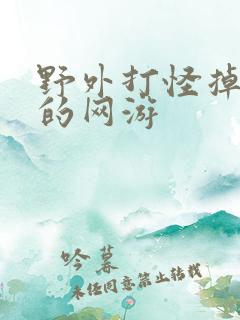 野外打怪掉装备的网游