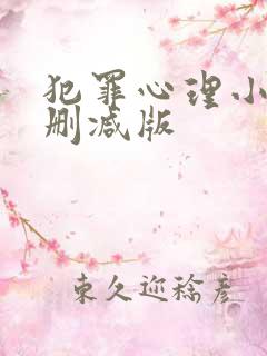 犯罪心理小说无删减版