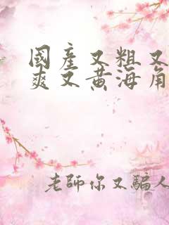 国产又粗又猛又爽又黄海角