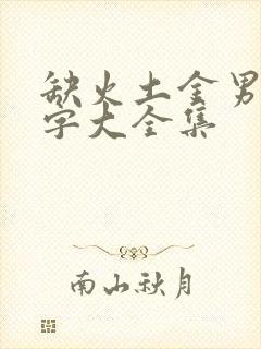 缺火土金男孩名字大全集