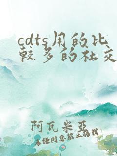 cdts用的比较多的社交软件