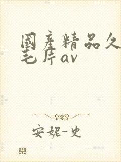 国产精品久久久毛片av