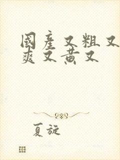 国产又粗又猛又爽又黄又