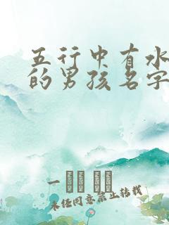 五行中有水有木的男孩名字