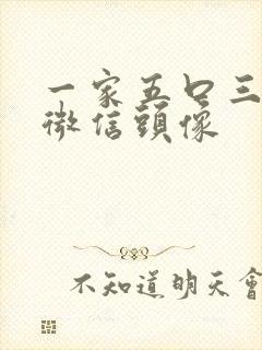 一家五口三女儿微信头像